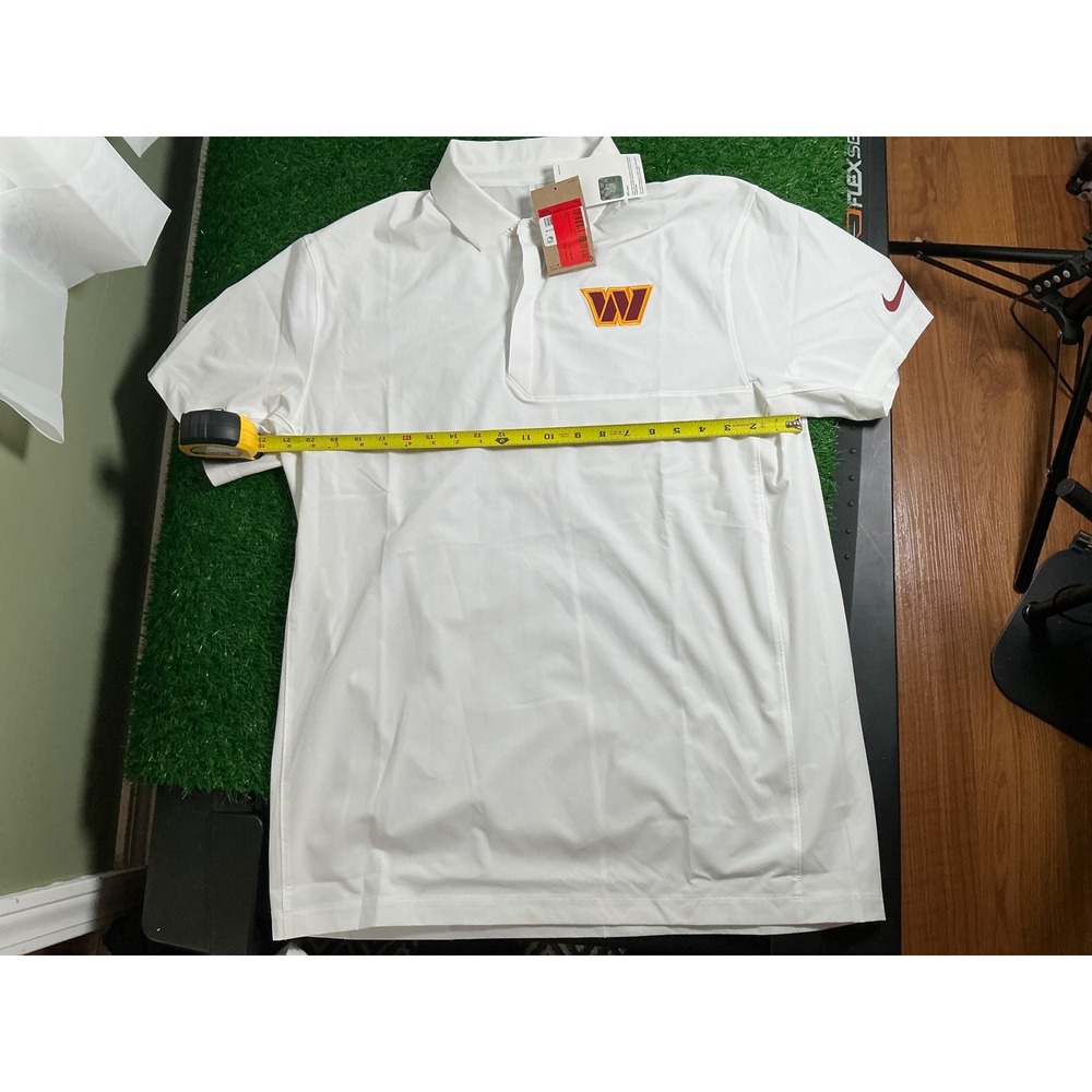 Nike NFL Washington Commanders Sideline Polo Shirt Mens Large White New